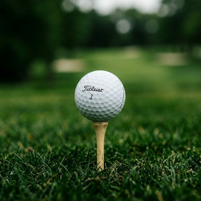 Golf ball on tee