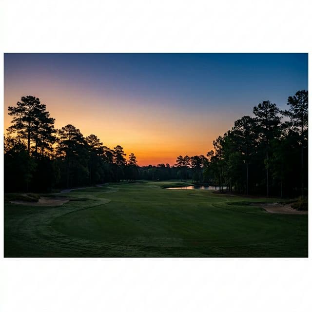 Course at twilight